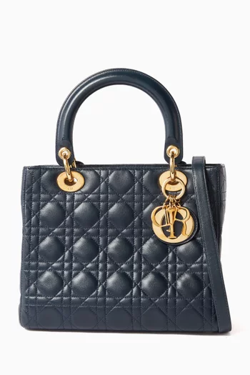 1997 Medium Lady Dior Bag in Leather