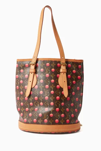 x Takashi Murakami Cherry Bucket Bag in Coated Canvas