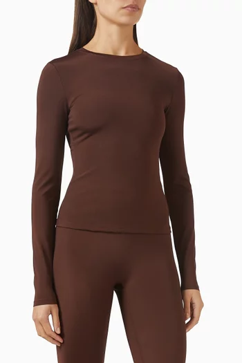 بلوزة جلوس بأكمام طويلة