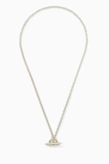Quartz Toggle Necklace in Sterling Silver