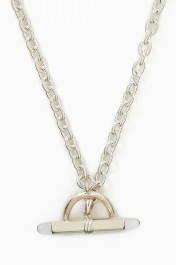 Quartz Toggle Necklace in Sterling Silver