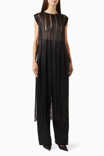 Embroidered Fringed Vest