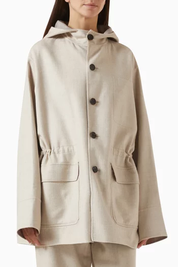 Rope Reversible Parka in Virgin Wool