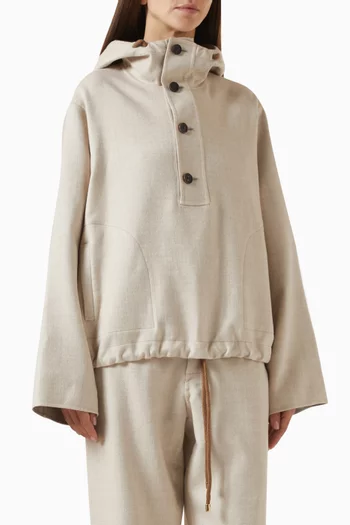 Double Anorak Jacket in Virgin Wool