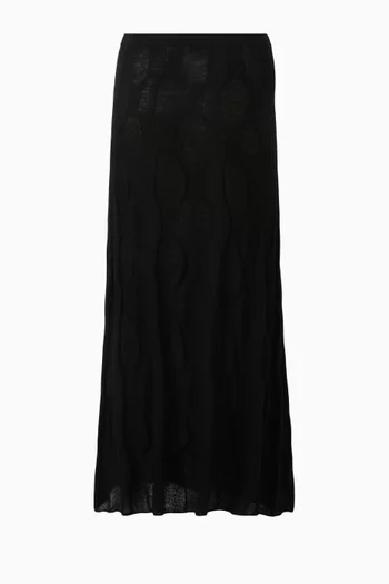Waves Maxi Skirt in Viscose