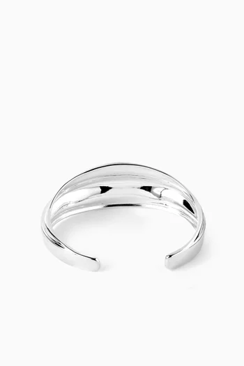 Wave Cuff Bracelet in Sterling Silver