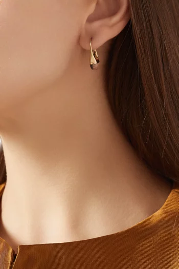 أقراط روسيدا مرصعة بالكوارتز فضة إسترلينية مطلية ذهب عيار 14