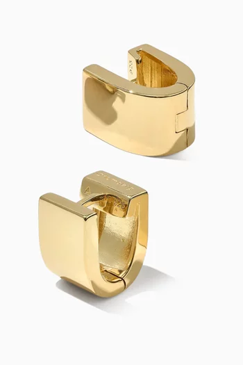 Chunky Square Earrings in 14kt Gold Vermeil