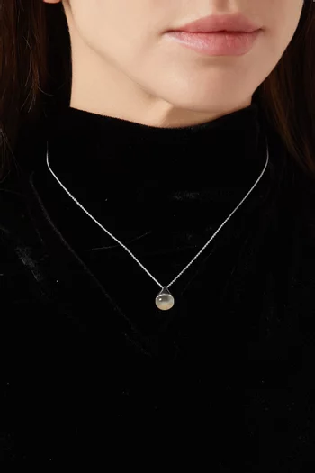 قلادة ستيلا مرصعة بالكوارتز فضة إسترلينية