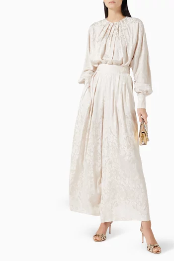 Rita Textured Blouse & Pants Set