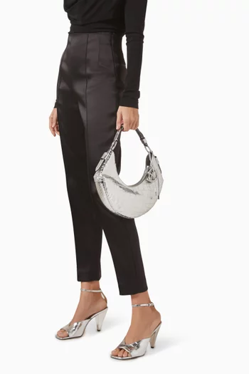 Medium Koa Shoulder Bag in Croc-embossed Leather