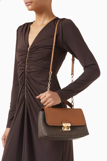 حقيبة ساتشل تريبكا متوسطة بشعار الماركة قنب