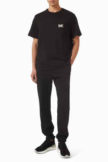 بنطال رياضي بشعار الماركة مزيج قطن