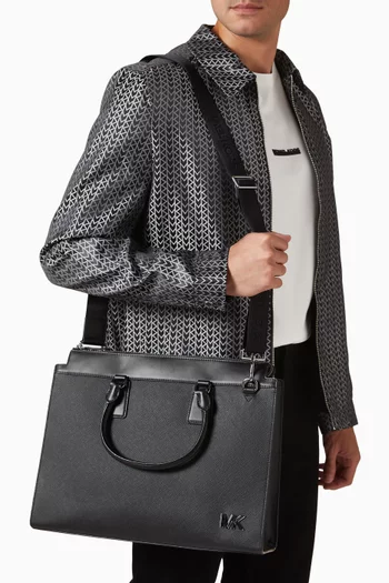 Medium Edison Briefcase in Leather