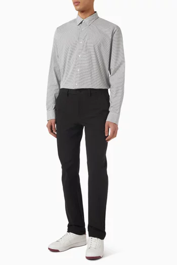 Microprint Shirt in Stretch Cotton