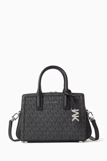 حقيبة يد ليلى صغيرة قنب بشعار الماركة