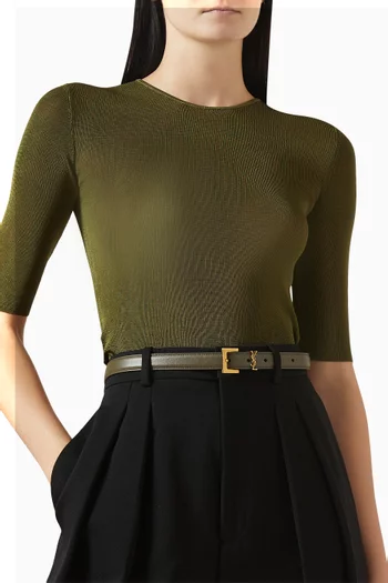 Cassandre Thin Belt in Leather