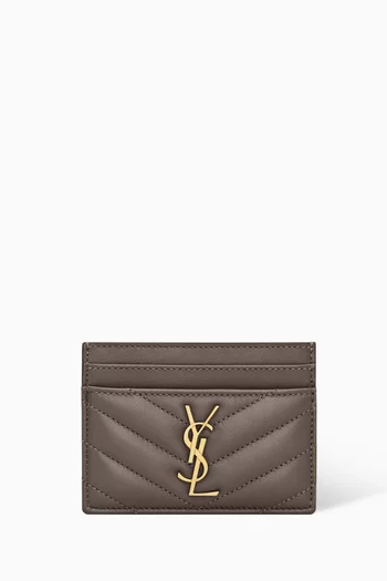 Cassandre Matelassé Card Case in Leather