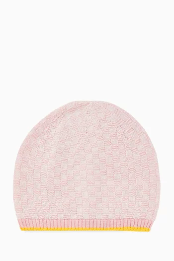 All-over Check Beanie