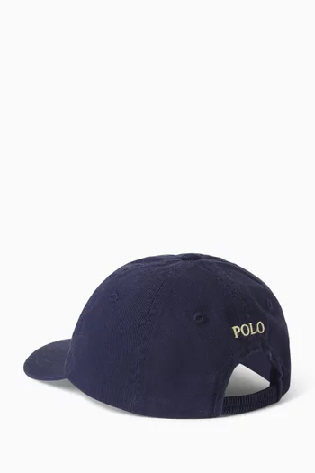 Pony Baseball Cap in Cotton Chino