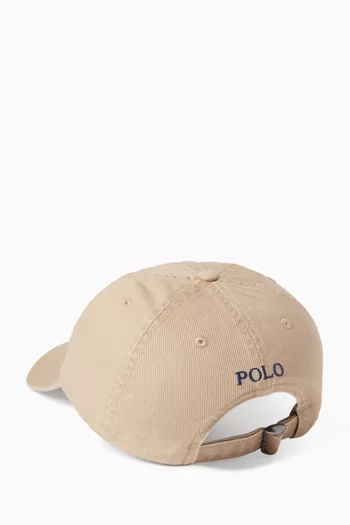 Pony Baseball Cap in Cotton Chino