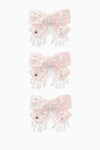 Bandits Bow Hairclip, Set of 3