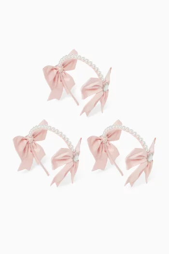 Saloon Bow Headbands, Set of 3