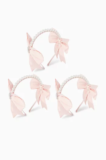 Saloon Bow Headbands, Set of 3