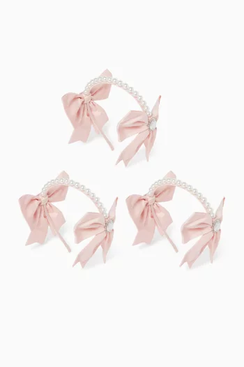 Saloon Bow Headbands, Set of 3