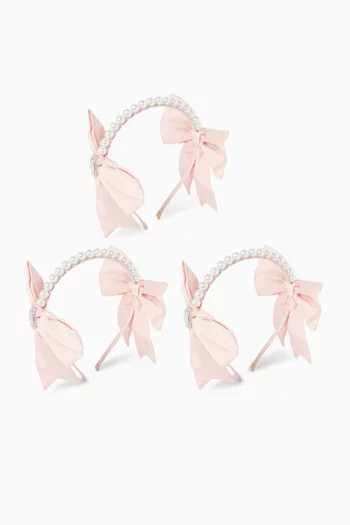 Saloon Bow Headbands, Set of 3