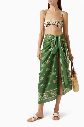 Vibrant Horizons Pareo in Cotton