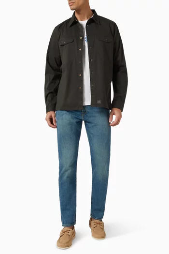 Garment-dyed Shirt in Cotton Sateen