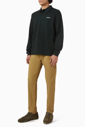 Embroidered Logo Polo Shirt in Cotton