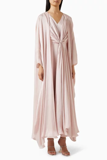 Crystal Knot Cape Maxi Dress