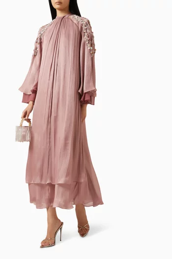 Crystal-embellished Midi Dress