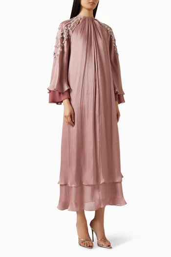 Crystal-embellished Midi Dress