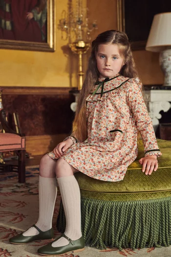 فستان اليتا بخصر مرتفع قطن