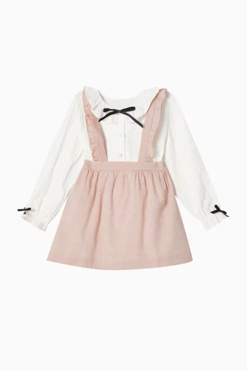 Agata Pinafore Dress in Cotton