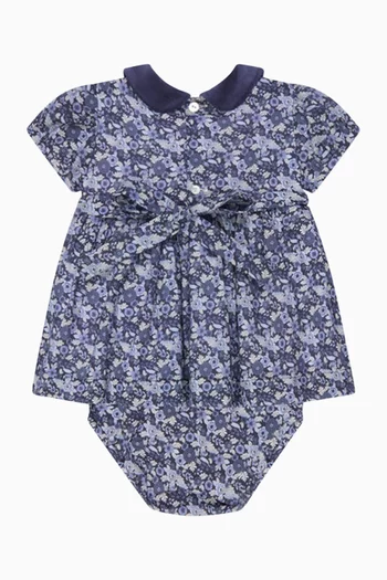 Arcadia Smocked Baby Dress in Cotton