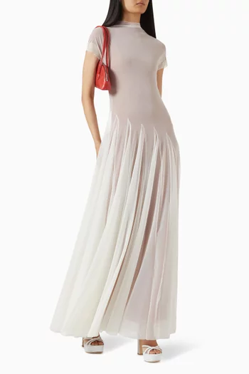 Baklava Maxi Dress in Tulle Lycra
