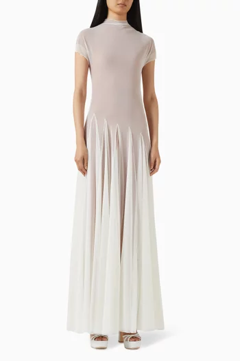 Baklava Maxi Dress in Tulle Lycra