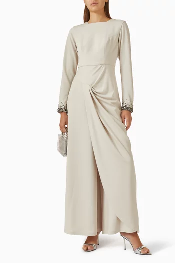 Regalia Maxi Dress in Crepe