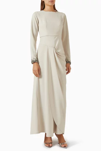 Regalia Maxi Dress in Crepe