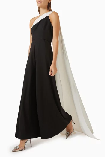 Monarch One-shoulder Jumpsuit in Crepe