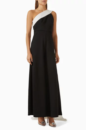Monarch One-shoulder Jumpsuit in Crepe