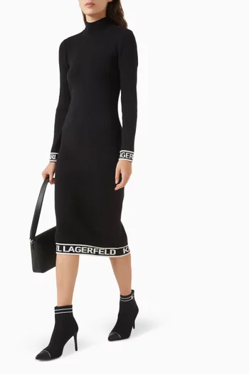 Logo Midi Dress in Cotton-blend Kit