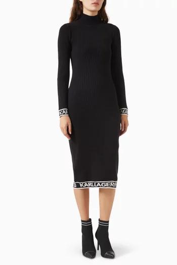 Logo Midi Dress in Cotton-blend Kit