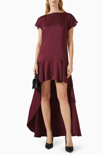 Open Back Mini Dress in Satin