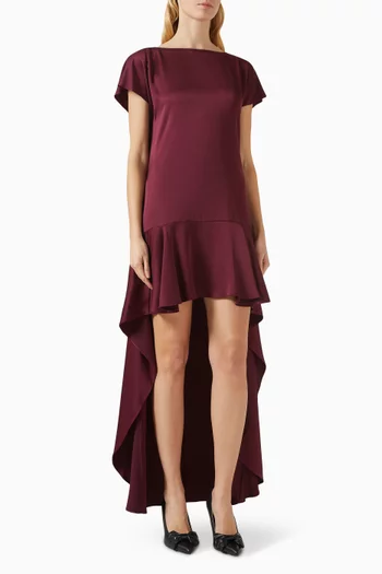 Open Back Mini Dress in Satin