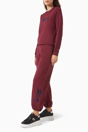 Signature Sequins Sweatpants in Cotton-blend